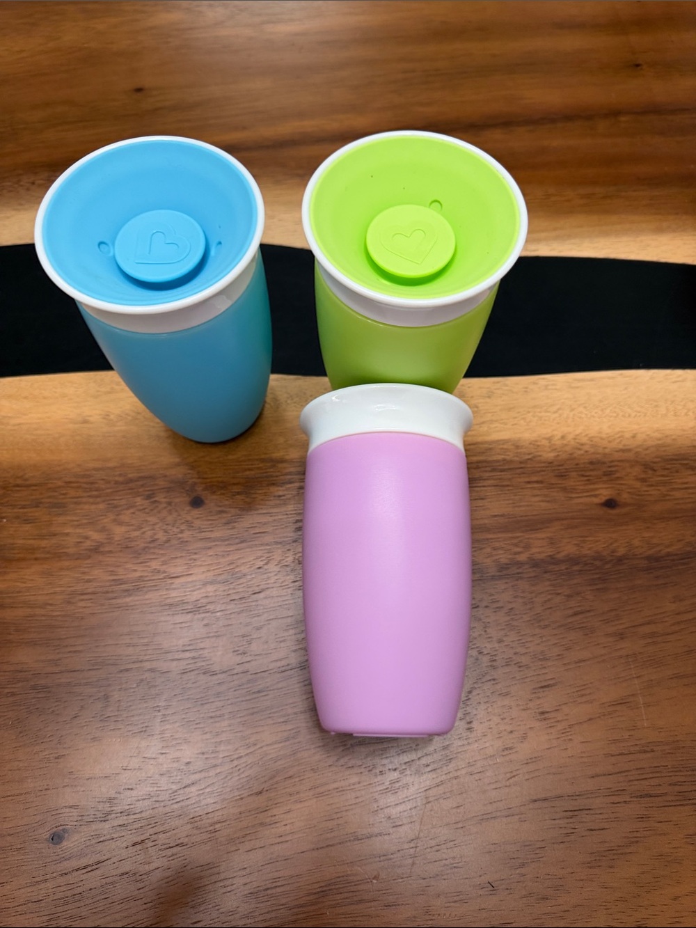 Munchkin Pastel Silicone No-Spill Cups - Blue, Green, Pink